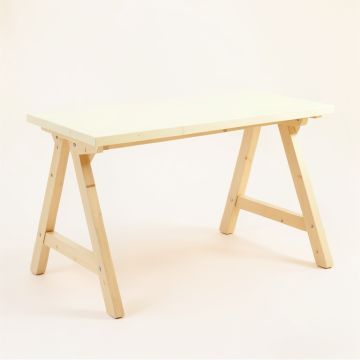Lake Bluff Empty Workshop Workbench - Ivory (synthetic illustration; no displayed measurements)
