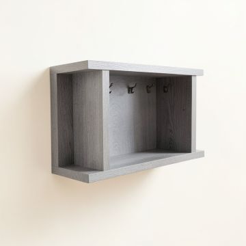 Stone Bend Wall-Mounted Entryway Organizer Shelf - Gray (synthetic illustration; no displayed measurements)