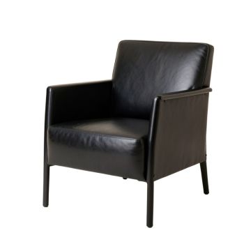 Brower 27 '' Wide Top Grain Leather Armchair (synthetic illustration; no displayed measurements)