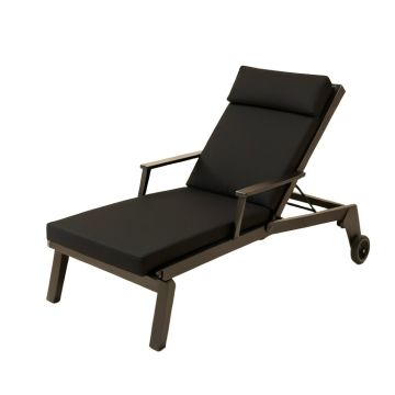 Adelinah Outdoor Reclining Chaise Lounge With Cushion