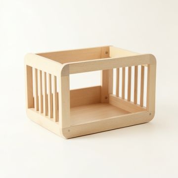 Cliff Field Empty Furniture-Style Pet Crate - Beige (synthetic illustration; no displayed measurements)