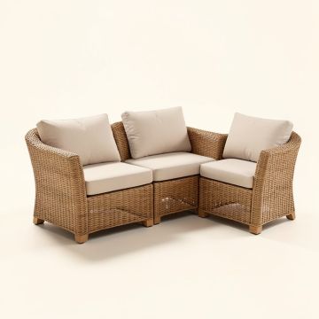 Camelopardalis 3 Piece Rattan Seating Group With Cushions (synthetic illustration; no displayed measurements)