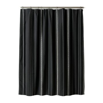 Laurel Arc Shower Curtain Hanging Flat From A Plain Rod