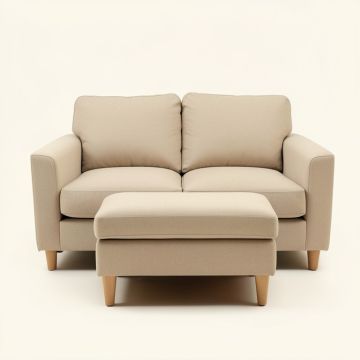 Frontal 41 '' Wide Reversible Sofa & Chaise With Ottoman (synthetic illustration; no displayed measurements)