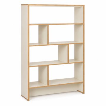 Oak Edge Freestanding Bookcase - Cream