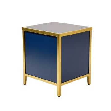 Hayti Nightstand In Blue/Gold