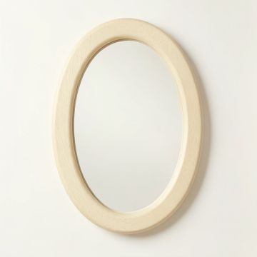 Slate Arc Framed Wall Mirror - Cream (synthetic illustration; no displayed measurements)