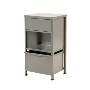 Spruce Bridge Freestanding Pull-Out Hamper Cabinet - Gray