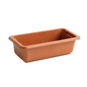 Field Crest Empty Railing Planter With Integral Brackets - Terracotta