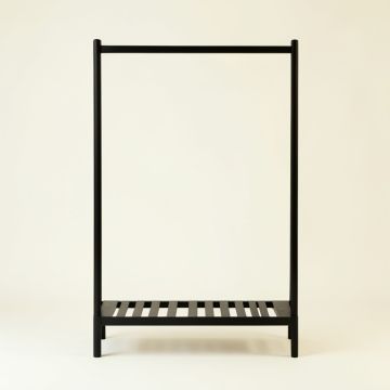 Laurel Crest Empty Garment Rack - Black (synthetic illustration; no displayed measurements)