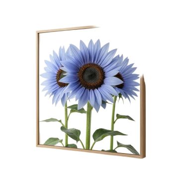Periwinkle Sunflowers - Print On Wood