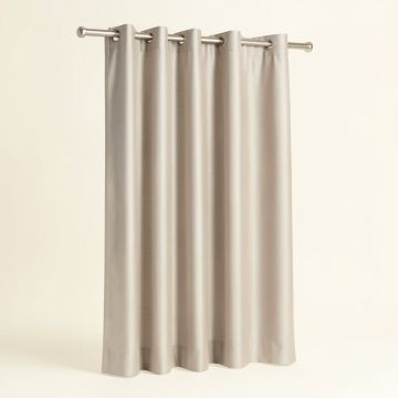 Linen Solid Color Sheer Grommet Single Curtain Panel (synthetic illustration; no displayed measurements)