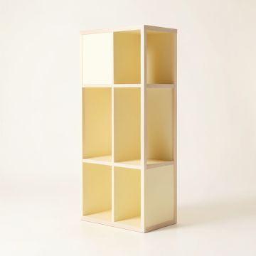 Oak Bend Narrow Cubby Tower - Cream (synthetic illustration; no displayed measurements)