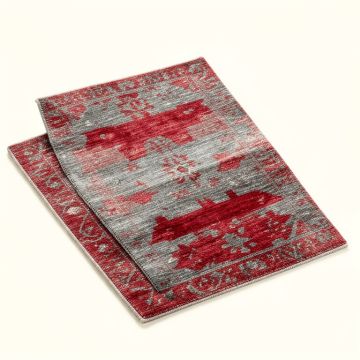 Lindahl Power Loom Red/Gray Rug (synthetic illustration; no displayed measurements)