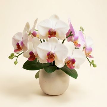 Artificial Mini Phalaenopsis Orchids Floral Arrangement (synthetic illustration; no displayed measurements)