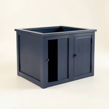 Slate Crest Empty Furniture-Style Litter Enclosure - Navy (synthetic illustration; no displayed measurements)