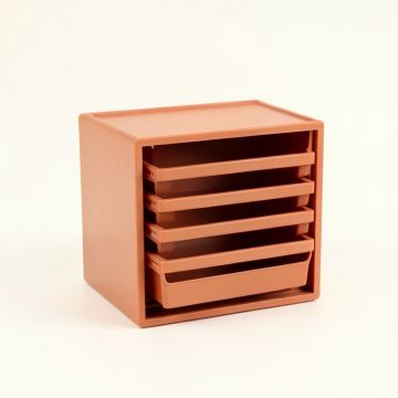 Birch Arc Small-Parts Storage Drawer Cabinet (synthetic illustration; no displayed measurements)