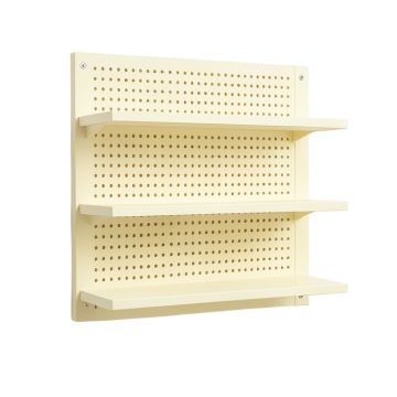 Cove Crest Empty Wall-Mounted Tool Organizer Panel - Ivory