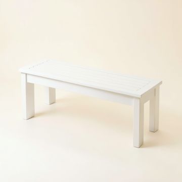Bay Bend Indoor Bench - White (synthetic illustration; no displayed measurements)