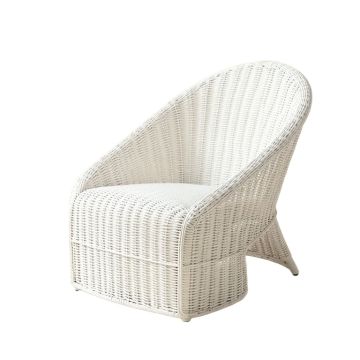 Hazel Bend Outdoor Lounge Chair - White (synthetic illustration; no displayed measurements)