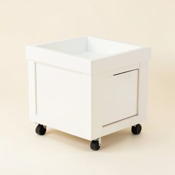 Olive Dell Empty Rolling Workshop Cart - White (synthetic illustration; no displayed measurements)
