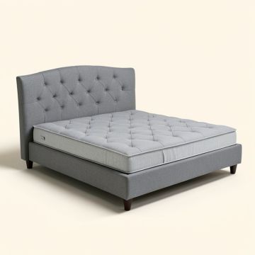 Eva-Sophia Tufted Upholstered Low Profile Platform Bed (synthetic illustration; no displayed measurements)