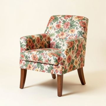 Vanslyke Floral Upholstered Dining Chair (synthetic illustration; no displayed measurements)