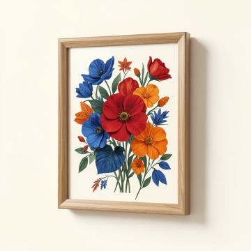 Full Bloom X Floral By Danhui Nai - Graphic Art Print (synthetic illustration; no displayed measurements)