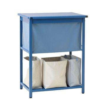 Hazel Brook Laundry Sorting Station With Plain Removable Bags - Blue