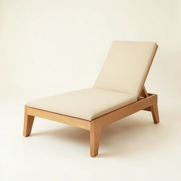 Summit Bridge Outdoor Lounge Chair - Beige (synthetic illustration; no displayed measurements)