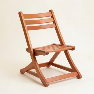Pine Brook Folding Outdoor Chair - Terracotta (synthetic illustration; no displayed measurements)