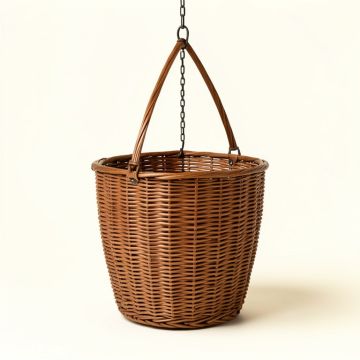 Skiatook Rattan Hanging Basket And Planter (synthetic illustration; no displayed measurements)