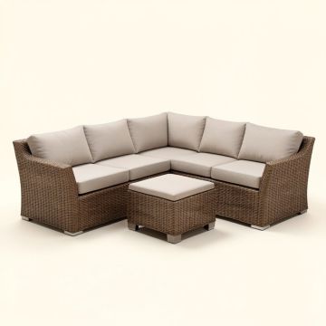 Merlyn 8 Piece Rattan Sectional Seating Group With Cushions , Patio Furniture Sets (synthetic illustration; no displayed measurements)