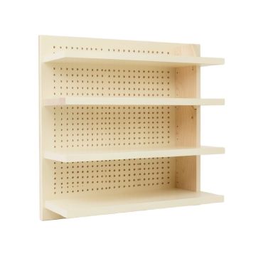 Alder Bluff Empty Wall-Mounted Tool Organizer Panel - Cream