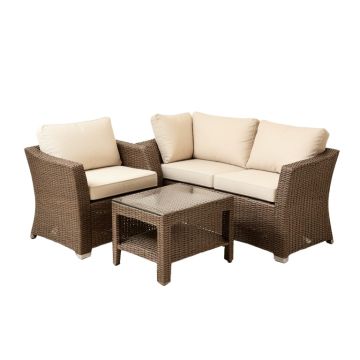 Arabella Outdoor 3 Piece Seating Group With Cushion