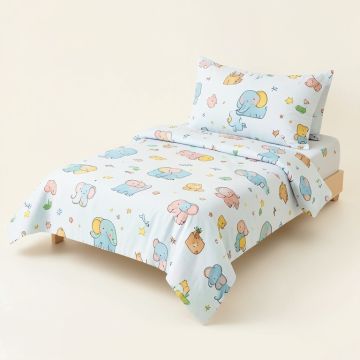 Eloise Elephant Nursery Baby 3 Piece Crib Bedding Set (synthetic illustration; no displayed measurements)