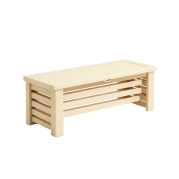Ridge Bridge Narrow Outdoor Storage Bench - Beige