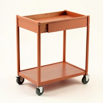 Hazel Arc Empty Rolling Workshop Cart (synthetic illustration; no displayed measurements)