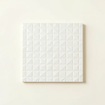 Dune Branch Uninstalled Square Decorative Tile - White (synthetic illustration; no displayed measurements)