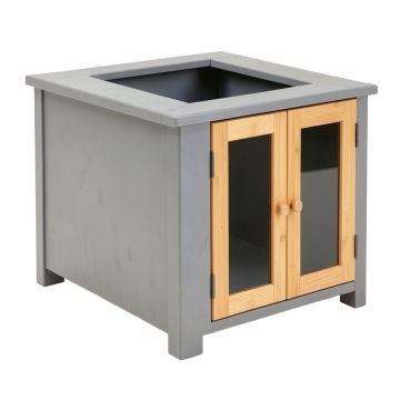 Heath Branch Empty Furniture-Style Litter Enclosure - Gray
