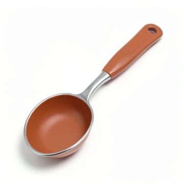 Stone Arc Cooking Spoon - Terracotta (synthetic illustration; no displayed measurements)
