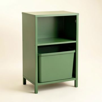 Glen Dale Freestanding Pull-Out Hamper Cabinet - Green (synthetic illustration; no displayed measurements)