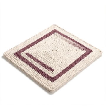 Hand Knotted Wool Plum/Ivory Rug (synthetic illustration; no displayed measurements)