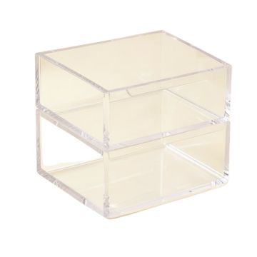 Double Letter Tray , Two-Tier , Acrylic , Clear