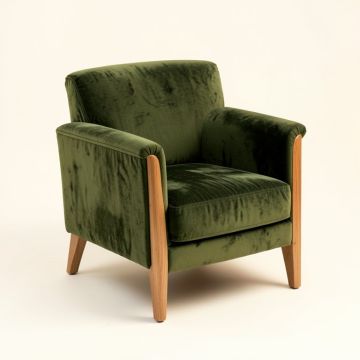 Nimitz 41.5 '' Wide Velvet Armchair (synthetic illustration; no displayed measurements)