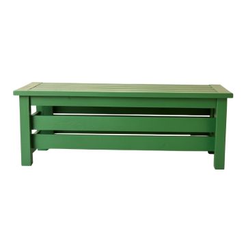 Rowan Arc Narrow Outdoor Storage Bench - Green