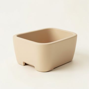 Ash Dell Empty Railing Planter With Integral Brackets - Beige (synthetic illustration; no displayed measurements)
