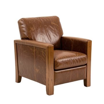 31 '' Wide Top Grain Leather Armchair
