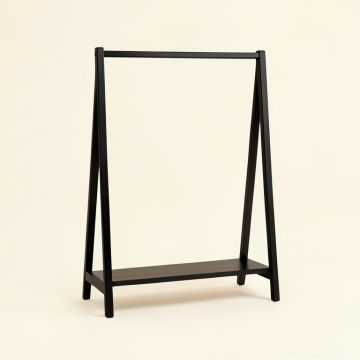Pine Arc Empty Garment Rack - Black (synthetic illustration; no displayed measurements)