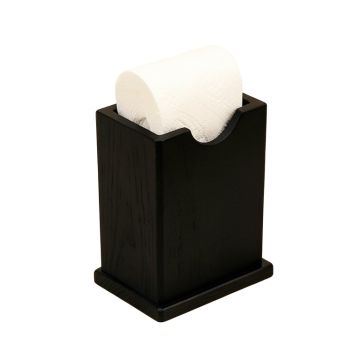 Wire/Acacia Wood Free-Standing Paper Towel Holder